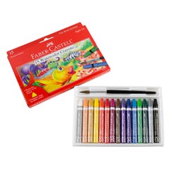 Faber-Castell Watercolor Crayon, Assorted Color, Set of 15 Item Number 1438848