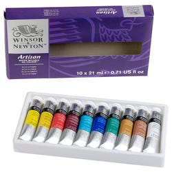 Image for Winsor & Newton Artisan Water Mixable Oil Colors, Assorted Colors, 0.71 Ounces, Set of 10 from School Specialty