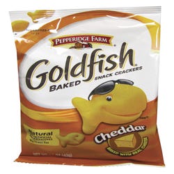Image for Pepperidge Farm Cheddar Goldfish Shaped Single-Serving Cracker, 1.5 Ounce, Pack of 72 from School Specialty