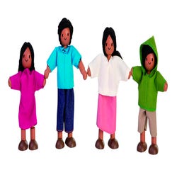 Image for PlanToys Wooden Doll Family, Hispanic, Set of 4 from School Specialty
