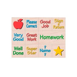 Image for Hero Arts Rubber Woodblock Stamp Set for Teachers Messages from Your Teacher, Set of 11 from School Specialty