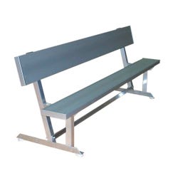 Image for National Recreation Systems Aluminum Portable Bench with Backrest, Square Tube, Angle Understructure, 6 Feet from School Specialty