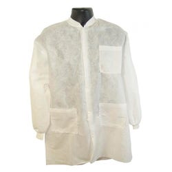 Image for DR Uniform Disposable Polypropylene Lab Coat, Medium, White from School Specialty