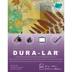 Image for Grafix Dura-Lar Clear Film, 11 x 14 Inches, 0.005 Inch Thickness, 25 Sheets from School Specialty