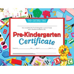 Image for Hayes Pre-Kindergarten Certificate, 11 x 8-1/2 inches, Paper, Pack of 30 from School Specialty