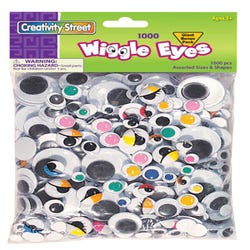Image for Creativity Street Wiggle Eyes, Painted Lid, Assorted Sizes and Colors, Pack of 1000 from School Specialty