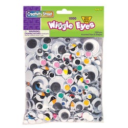 Image for Creativity Street Wiggle Eyes, Painted Lid, Assorted Sizes and Colors, Pack of 1000 from School Specialty