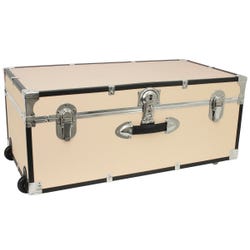 Image for Seward Collegiate Collection Footlocker Trunk with Wheels, 30 Inches, Beige from School Specialty