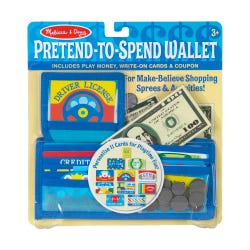 Melissa & Doug Pretend-to-Spend Wallet, 45 Pieces, Item Number 2093189