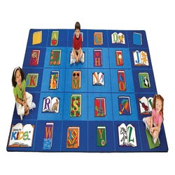 Carpets for Kids Reading by The Book Carpet, 8 Feet 4 Inches x 13 Feet 4 Inches, Rectangle, Multicolored, Item Number 082428