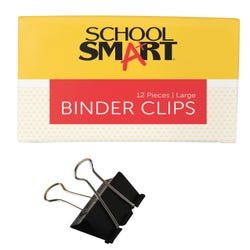 Image for School Smart Binder Clip, Large, 2 Inches, Pack of 12 from School Specialty