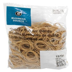 Image for Business Source Rubber Bands, Size 14, 1 lb /BG, 2 x 1/16 Inches, Natural Crepe from School Specialty