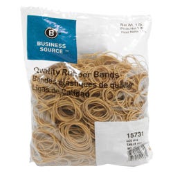 Image for Business Source Rubber Bands, Size 14, 1 lb /BG, 2 x 1/16 Inches, Natural Crepe from School Specialty