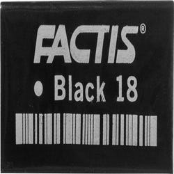 Factis Magic Latex-Free Eraser, 1-5/8 x 1 x 7/16 Inches, Black, Pack of 18 Item Number 230685