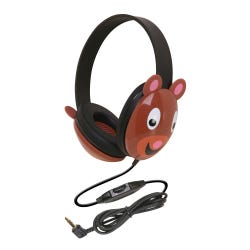 Image for Califone Listening First 2810-BE Over-Ear Stereo Headphones with Inline Volume Control, 3.5mm Plug, Bear, Each from School Specialty