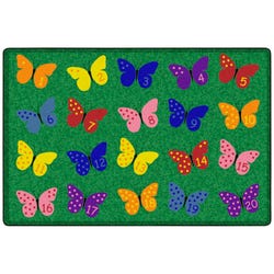 Childcraft Counting Butterflies Carpet, 10 Feet 6 Inches x 13 Feet 2 Inches, Rectangle 2123904