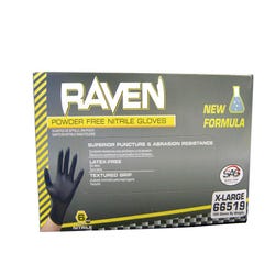 Image for SAS Raven Disposable Latex-Free Powder Free Gloves, Medium, Nitrile, Black, Pack of 100 from School Specialty