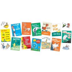 Image for Eureka Dr. Seuss Book Covers Bulletin Board Set, 8 Panels, 26 x 6-1/2 Inches, 33 Pieces from School Specialty