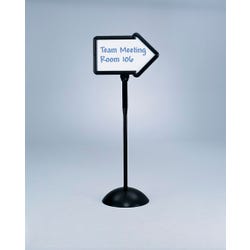 Safco Write Way Double-Sided Dry Erase Magnetic Arrow Floor Sign, Black, Item Number 677044