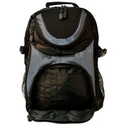 School Smart Dual Pocket Backpack, Polyester, Grey, Item Number 1336649
