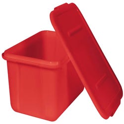 Image for School Smart Storage Tote with Snaptite Lid, 11-3/4 x 15-1/2 x 7-1/2 Inches, Red from School Specialty