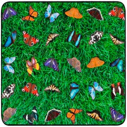 Image for Childcraft Photo-Fun Butterfly Seating Carpet, Rectangle from School Specialty