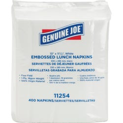 Image for Genuine Joe Luncheon Napkins, 1-Ply, 13 x 11-1/4 Inches, Pack of 400 Sheets, WE from School Specialty