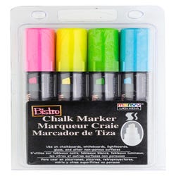 Image for Marvy Bistro Chalk Markers, Chisel Tips, Assorted Colors, Set of 4 from School Specialty