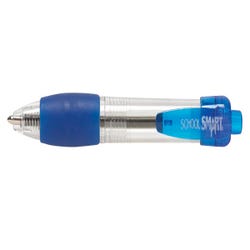 Image for School Smart Retractable Ballpoint Pen, Fade Resistant, Medium Tip, Blue, Pack of 12 from School Specialty