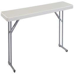 Image for National Public Seating BT1800 Series Rectangle Lightweight Folding Table, 72 x 18 x 29-1/2 Inches, Gray from School Specialty