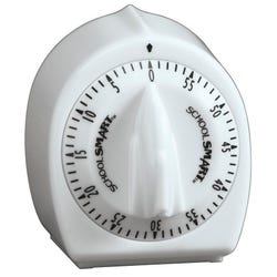 Image for School Smart Wind Up Timer, 60 Minutes, White from School Specialty