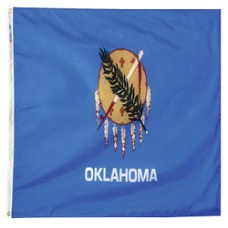 Image for Annin Nylon Oklahoma Heavy Weight Outdoor State Flag, 4 X 6 ft from School Specialty