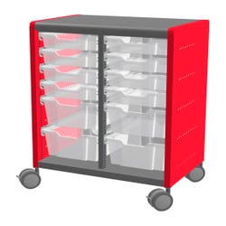 Image for Classroom Select Geode Medium Cabinet, Double Wide with 12 Totes from School Specialty