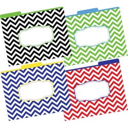 Image for Barker Creek File Folders, Nautical Chevron Design, Letter Size, Set of 12 from School Specialty