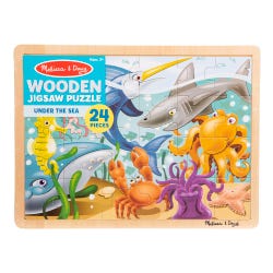 Image for Melissa & Doug Under the Sea Wooden Jigsaw Puzzle, 24 Pieces from School Specialty