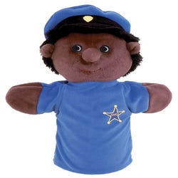 Image for Get Ready Kids Police Officer Hand Puppet, African American, 11 Inches from School Specialty