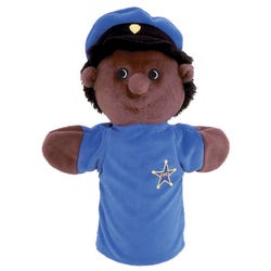 Image for Get Ready Kids Police Officer Hand Puppet, African American, 11 Inches from School Specialty