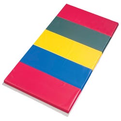 Image for FlagHouse Instructor Mat, 4 x 6 Feet, 2-3/8 Inch Thick, 2 Sided Hook and Loop, 2 Foot Panel, Rainbow, from School Specialty