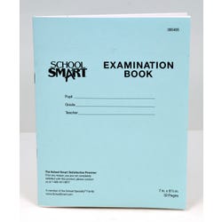 School Smart Examination Blue Books, 7 x 8-1/2 Inches, 32 Pages, Pack of 50 085465