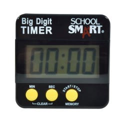 Image for School Smart Big Digit Timer, Large LCD, Black from School Specialty