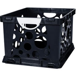 Image for Storex 2-Color Large Crate with Handles, Black/White from School Specialty