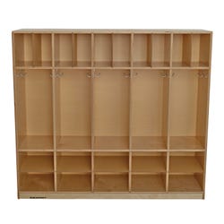 Image for Childcraft Coat Locker with 10 Cubbies, 5 Sections, 53-3/4 x 14-1/4 x 48 Inches from School Specialty