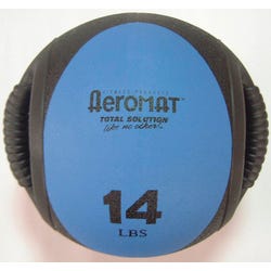 Image for Aeromat Dual Grip Power Medicine Ball, 14 Pounds, Blue and Black from School Specialty