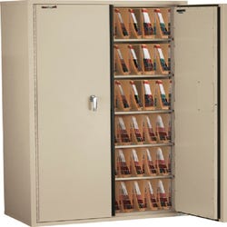 Image for FireKing Storage Cabinet, 1 Fixed Shelf, 4 Adjustable Shelves, 36 x 19-1/4 x 72 Inches from School Specialty