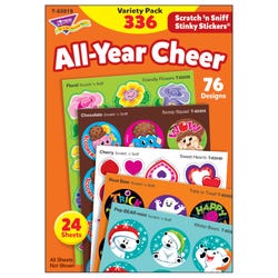 Image for Trend Enterprises All Year Cheer Stinky Stickers Variety Pack, 70 Designs, 8 Scents, Pack of 336 from School Specialty