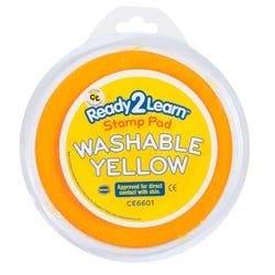Image for Ready2Learn Jumbo Circular Washable Stamp Pad, 6 Inch, Yellow from School Specialty