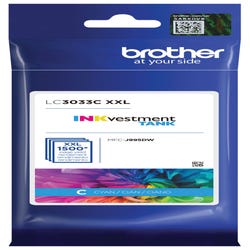 Image for Brother INKvestment Ink Tank, LC3033, Cyan from School Specialty