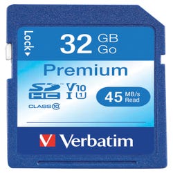 Image for Verbatim Premium SDHC Memory Card, 32 GB from School Specialty