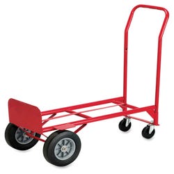 Image for Safco Convertible Industrial Hand/Platform Trucks, 500 Pound Capacity, 16 x 18 x 51 Inches, Red from School Specialty