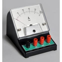 Image for Frey Scientific Economy DC Ammeter Triple Range, 0-50mA (1mA); 0-500mA (10mA); 0-5A (0.1A) from School Specialty